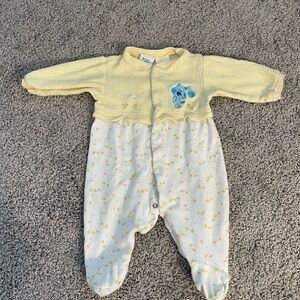 Baby Blue’s Clues Nickelodeon Vintage Yellow Sleeper Chicks 3-6M